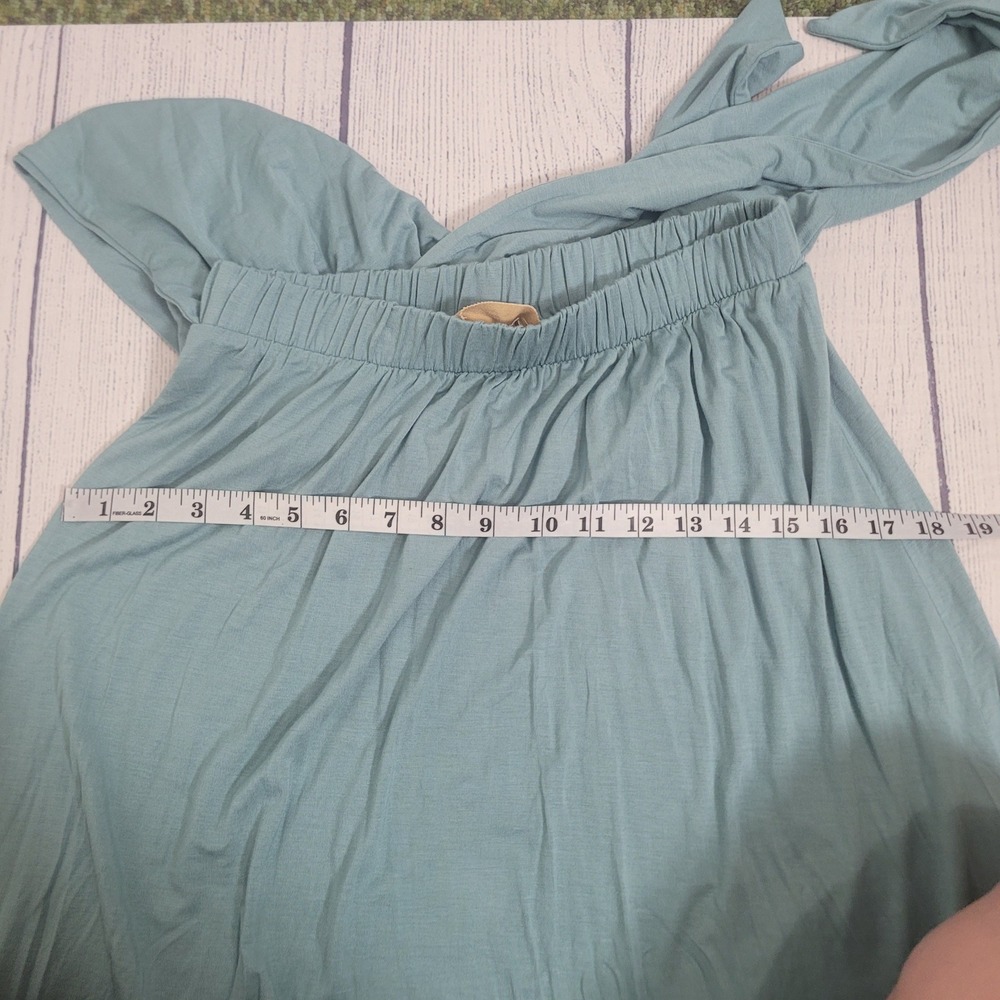 Free‎ People XS Freerest Convertible Maxi Dress Womens Sage Green Wrap Cut-Out - Picture 8 of 10